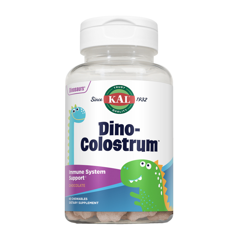 Dino Colostrum™ Choco - 60 Dinosaurios Masticables. Solaray. Herbolario Salud Mediterranea