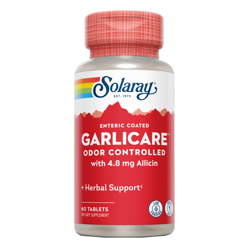 GarlicCare - Ajo desodorizado - 60 compr. Solaray. Herbolario Salud Mediterranea