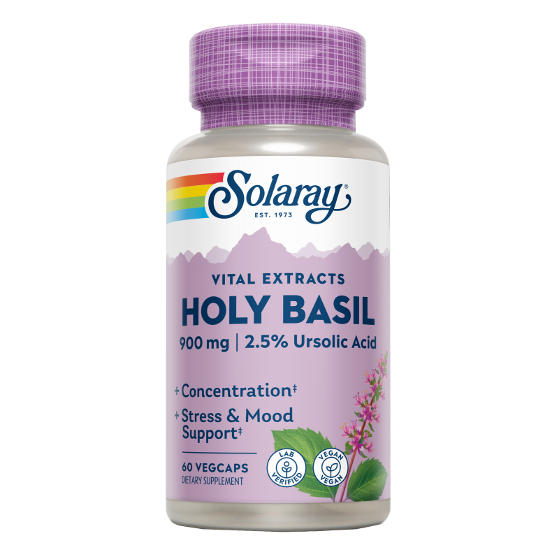 Holly Basil 450 mg- 60 VegCaps. Solaray. Herbolario Salud Mediterranea
