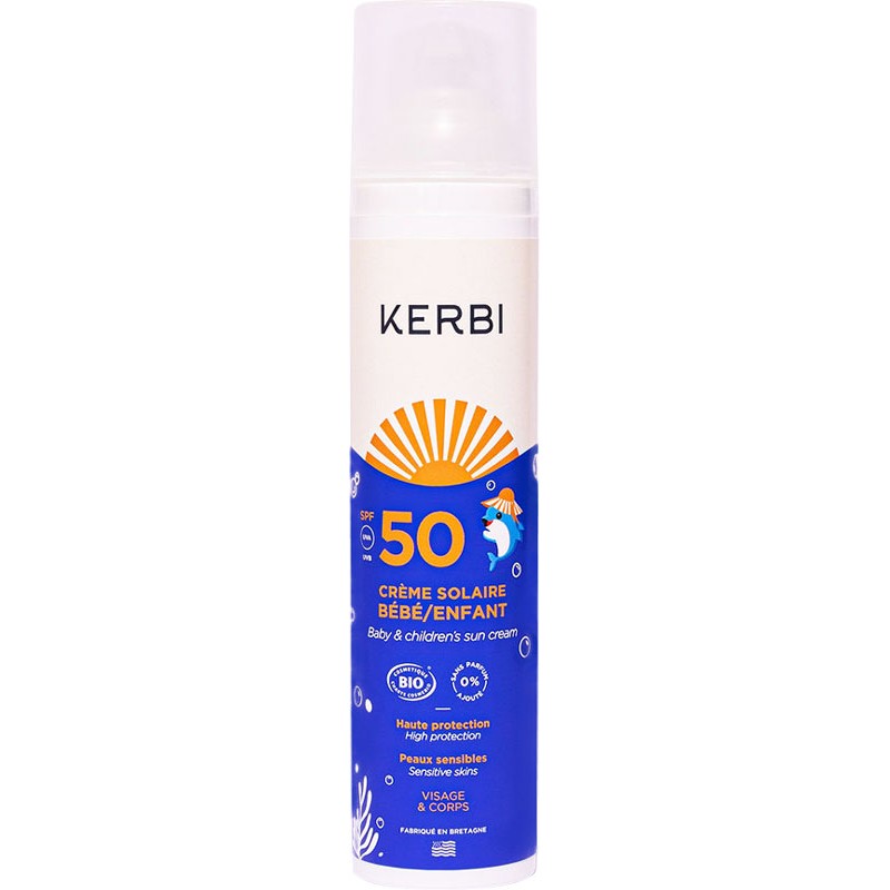 Crema Solar Bebe/Niño SPF50 - 100g. Kerbi. Herbolario Salud Mediterranea