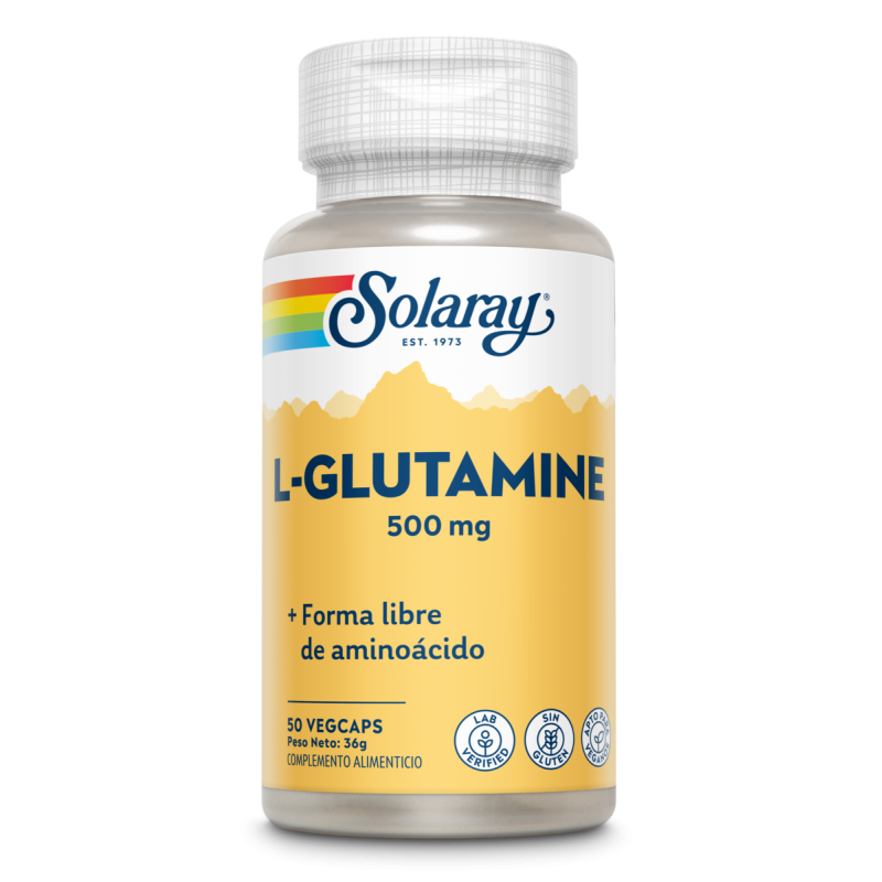 L-Glutamine 500 mg- 50 VegCaps. Solaray. Herbolario Salud Mediterránea