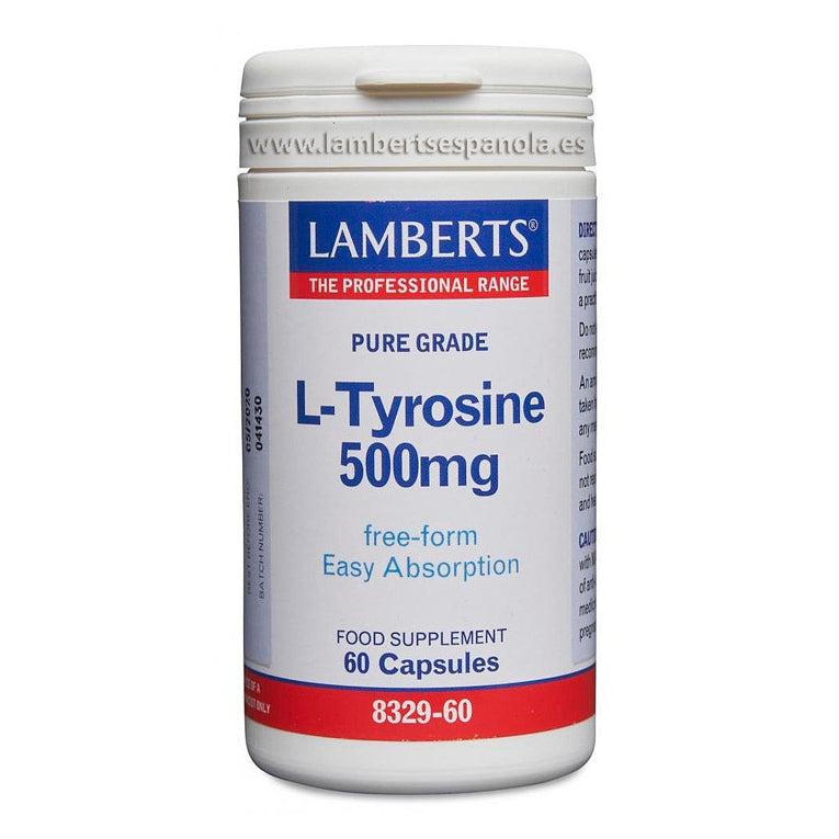 L-Tirosina 500 mg - 60 Capsulas. Lamberts