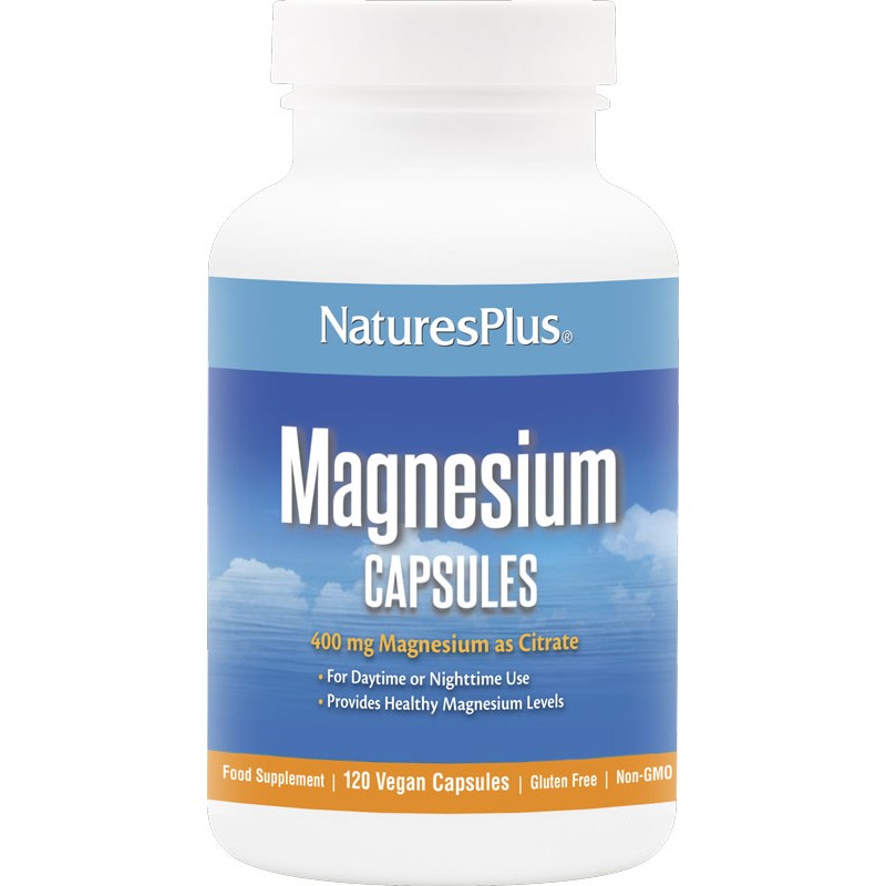 Magnesio - 120 Cápsulas. Natures Plus. Herbolario Salud Mediteranea