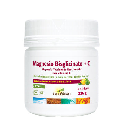 Magnesio Bisglicinato + C - 226g. Sura Vitasan. Herbolario Salud Mediterranea