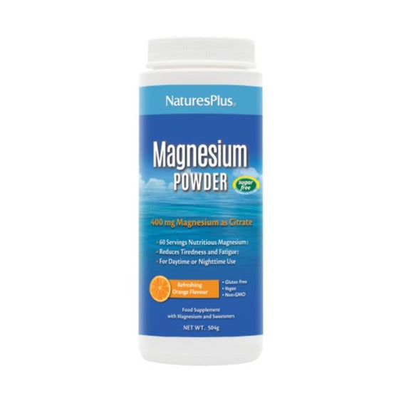 Magnesium Powder Sabor Naranja - 504 g. Natures Plus. Herbolario Salud Mediterranea