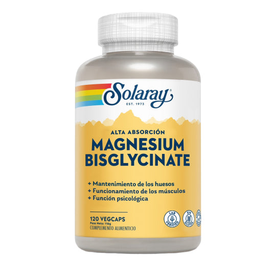 Bisglycinate Magnesio - 120 Vegcaps. Solaray.  Herbolario Salud Mediterranea