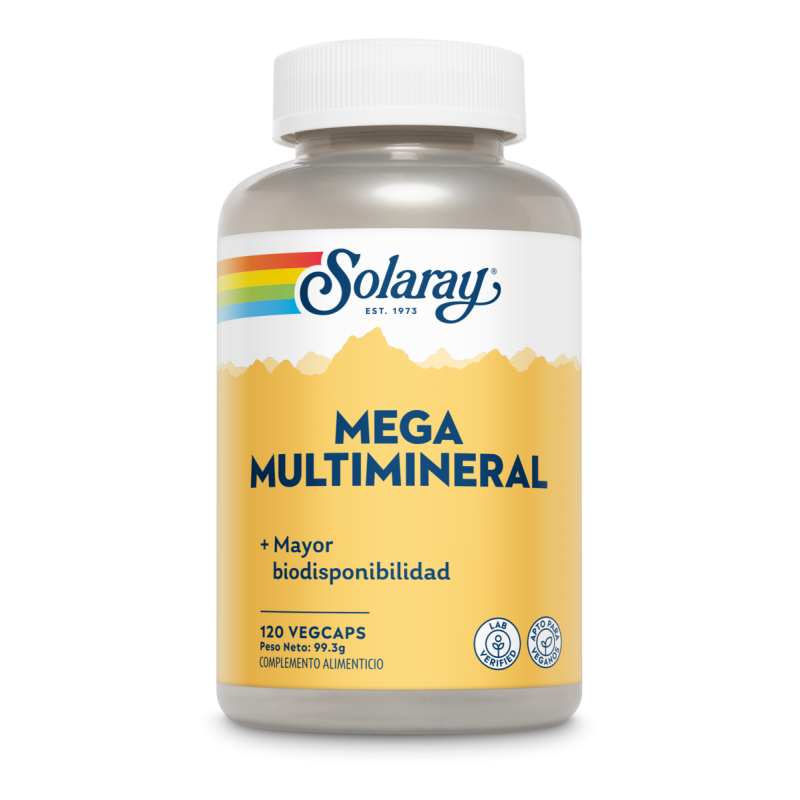 Mega Multi Mineral - 120 Cápsulas. Solaray. Herbolario Salud Mediterranea
