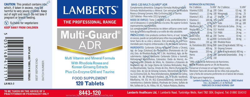 Multi-Guard® ADR - 120 Tabletas. Lamberts. Herbolario Salud Mediterranea