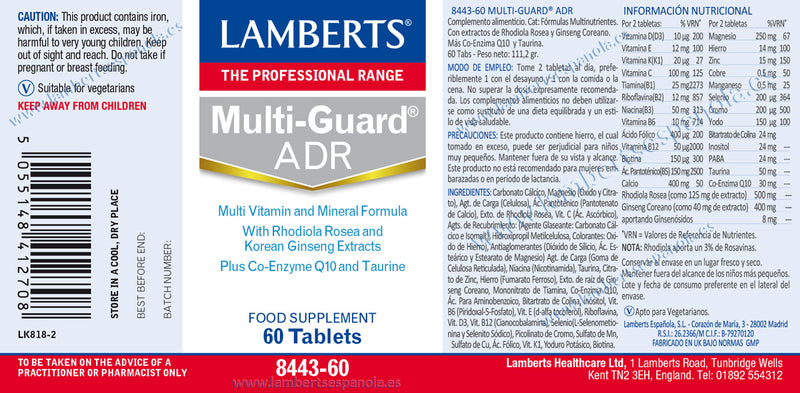 Multi-Guard® ADR - 60 Tabletas. Lamberts