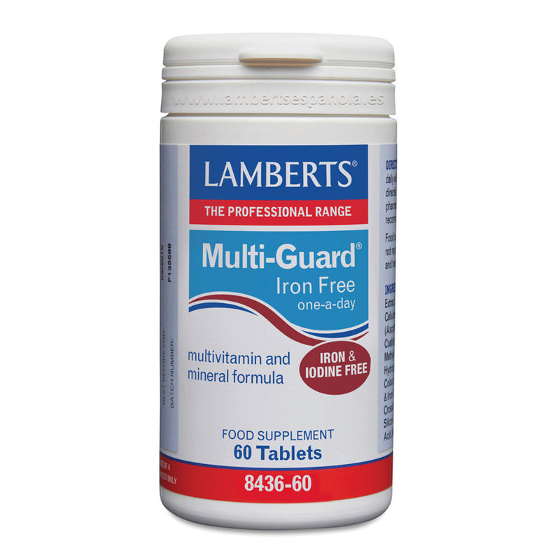 Multi-Guard® sin Hierro ni Yodo - 60 Tabletas. Lamberts. Herbolario Salud Mediterranea