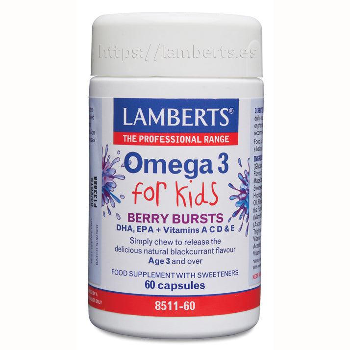 Omega 3 para  Niños - 60 Cápsulas. Lamberts. Herbolario Salud Mediterranea