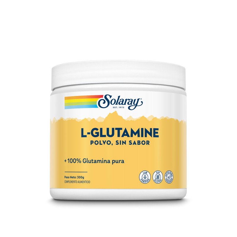 L-Glutamine Polvo - 300 g sabor neutro. Solaray. Herbolario Salud Mediterranea