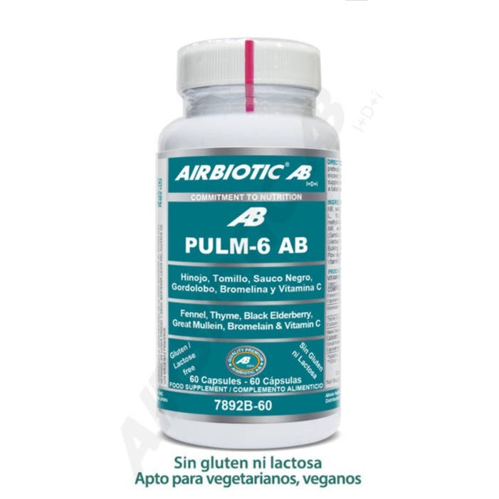PULM 6 - 60 Capsulas. Airbiotic AB. Herbolario Salud Mediterranea