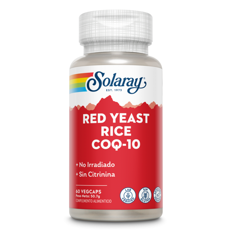 Levadura de Arroz Rojo Plus con COQ10 - 60 Cápsulas. Solaray. Herbolario Salud Mediterranea