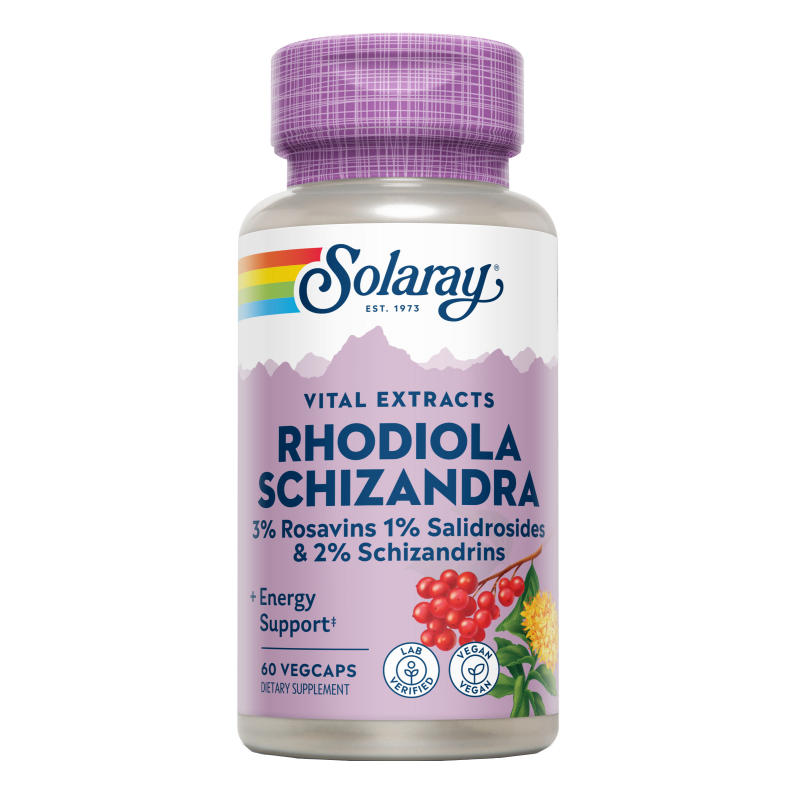 Schizandra & Rodhiola 500 mg - 60 VegCaps. Solaray. Herbolario Salud Mediterranea