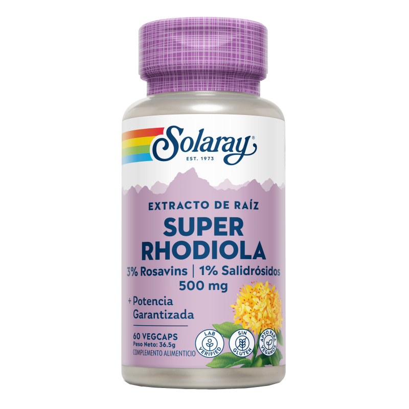 Super Rhodiola - 60 VegCaps. Solaray. Herbolario Salud Meditterranea