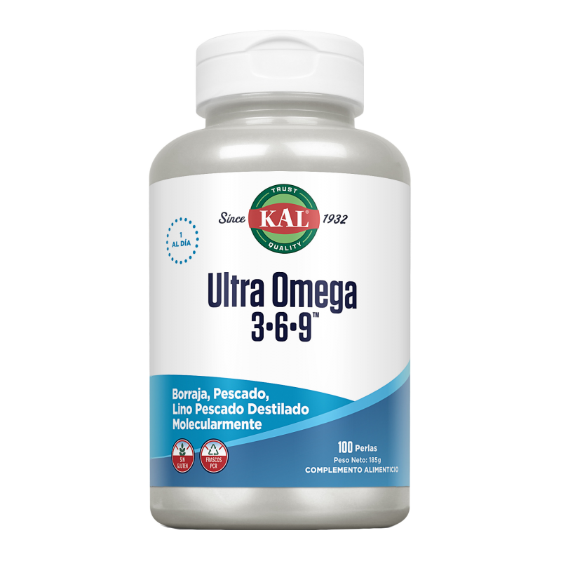 Ultra Omega 3*6*9 - 100 Perlas. Solaray. Herbolario Salud Mediterranea