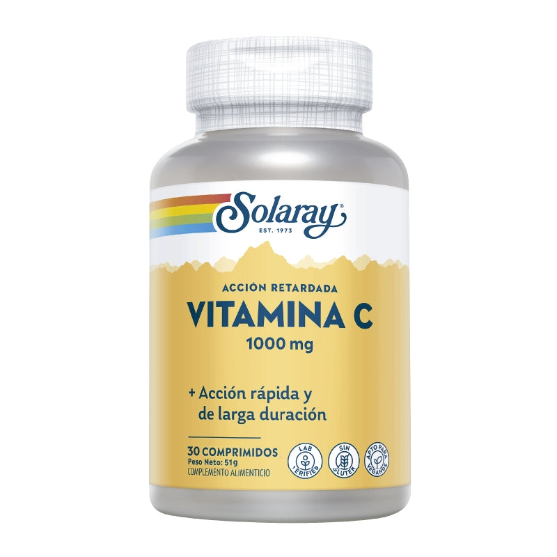 Vitamina C 1000 mg Accion Retardada - 30 Comprimidos. Solaray. Herbolario Salud Mediterranea