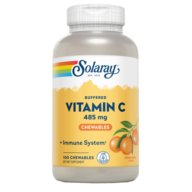 Vitamina C Masticable sabor Naranja 500 mg - 100 Cápsulas. Solaray. Herbolario Salud Mediterranea