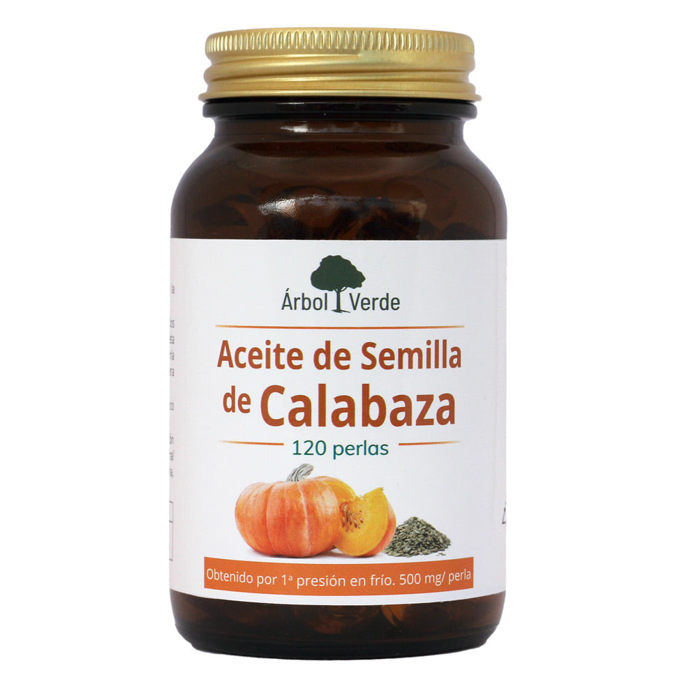 Aceite de Calabaza - 120 Perlas. Árbol Verde. Herbolario Salud Mediterránea