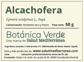 Alcachofa ó Alcachofera - Bolsa de 500 gr. Botánica Verde