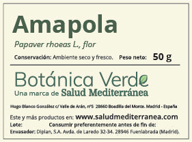 Amapola. Planta en bolsa - 50 gr. Botánica Verde
