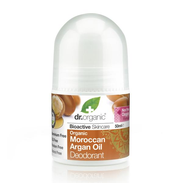 Desodorante Roll On. Aceite de Argán Marroquí - 50  ml. Dr Organic. Herbolario Salud Mediterranea
