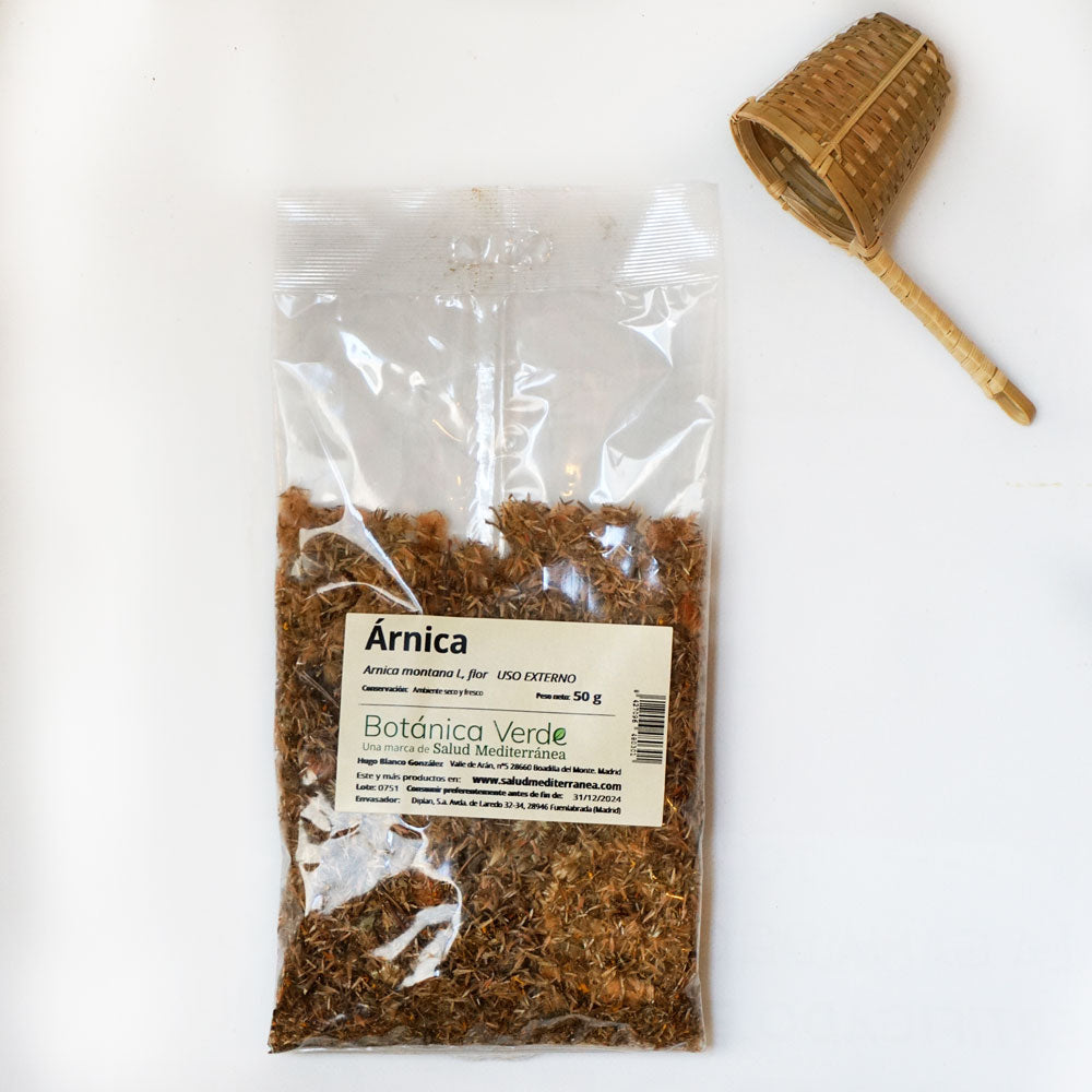 Arnica en flor. Planta en bolsa - 50 gr. Uso Cosmético. Botánica Verde
