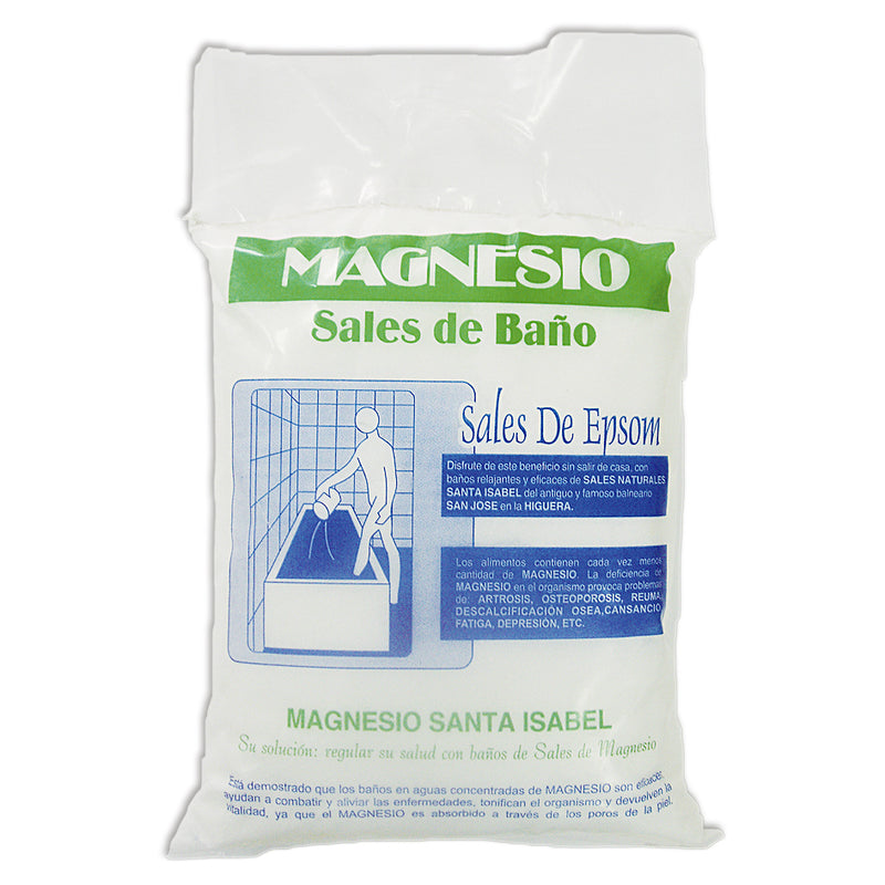 Sais de Magnésio Natural (Epsom) para banho - 4,5 kg. Santa Isabel