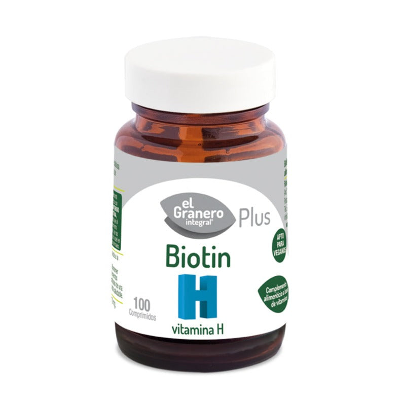 Biotina - 100 Comprimidos. El Granero Integral. Herbolario Salud Mediterranea