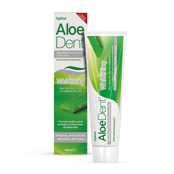 Pasta de dientes blanqueadora sin flúor - 100 ml. Aloedent. Herbolario Salud Mediterránea