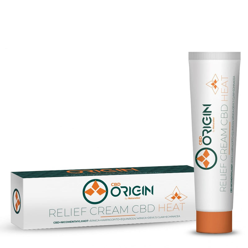 Crema tonificante Relief Cream CBD Heat - 60 ml. CBD Oriein. Herbolario Salud Mediterránea