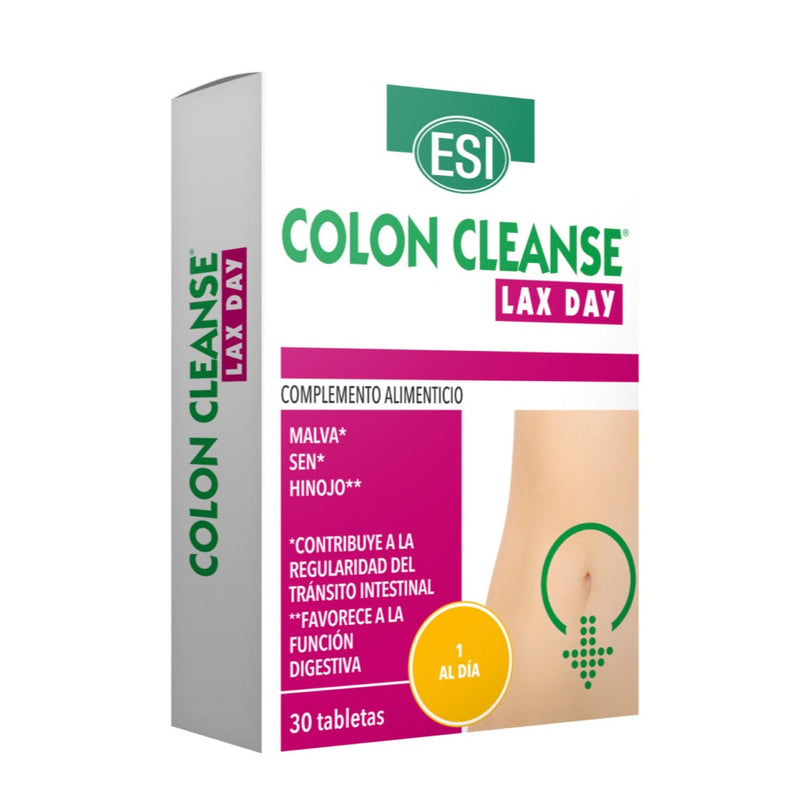 Colon Cleanse Lax Day - 30 Tabletas. ESI. Herbolario Salud Mediterranea