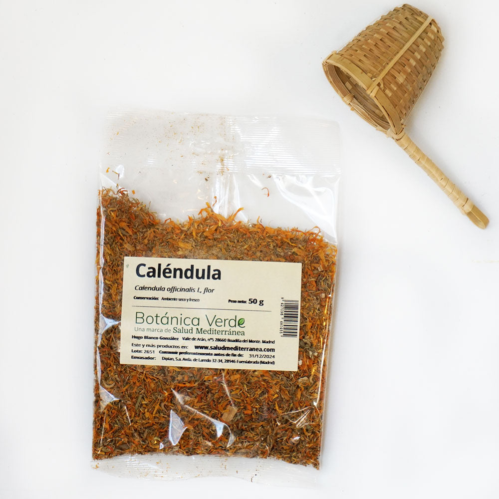 Caléndula en flor. Planta en bolsa - 50 gr. Botánica Verde