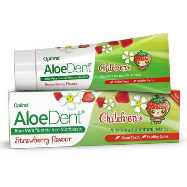 Dentífrico Aloe Vera sin fluor niños sabor fresa - 50 ml. AloeDent. Herbolario Salud Mediterránea