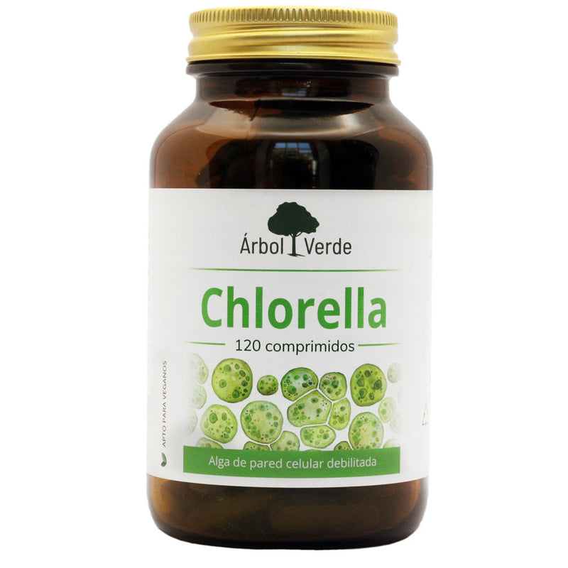 Chlorella (De pared celular debilitada) - 120 Comprimidos. Árbol Verde. Herbolario Salud Mediterránea