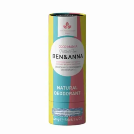 Desodorante Natural Stick. Coco Mania - 40g. Ben & Anna. Herbolario Salud Mediterranea