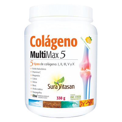 Colágeno Multi Max 5 - 350g. Sura Vitasan. Herbolario Salud Mediterranea