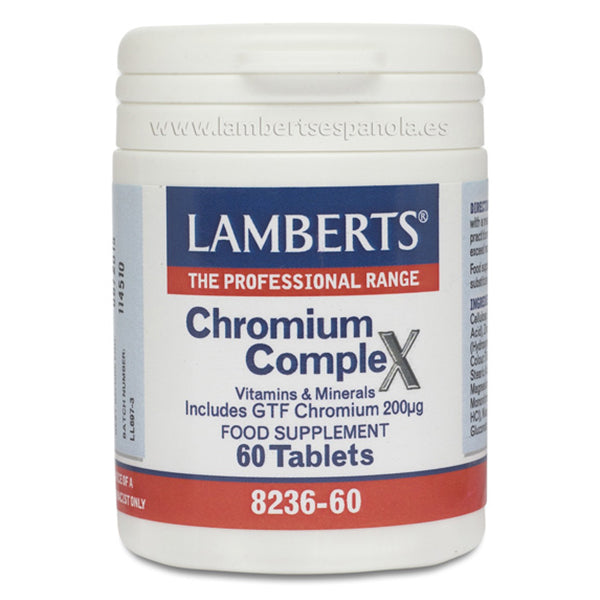 Cromo Complex - 60 Tabletas. Lamberts. Herbolario Salud Mediterranea