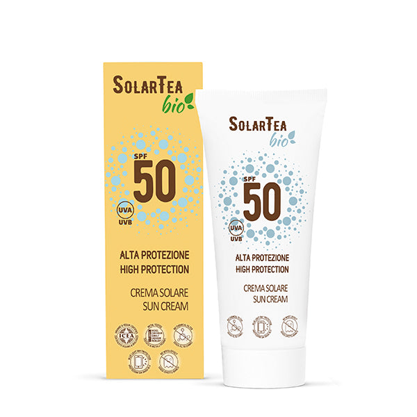 Crema Solar Protección Alta SPF 50+ - 100 ml. Solar TEA. Herbolario Salud Mediterranea