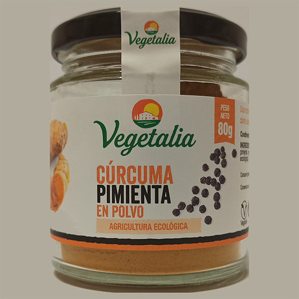 Curcuma con Pimienta en Polvo - 80 g. Vegetalia