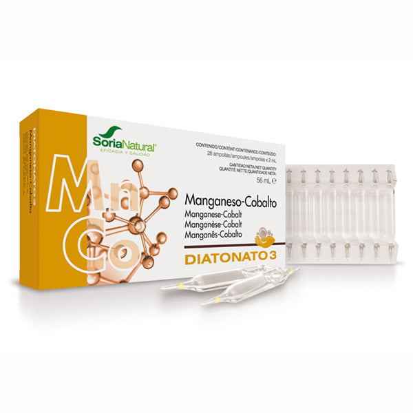 Diatonato 3. Manganeso y Cobalto - 28 Ampollas. Soria Natural. Herbolario Salud Mediterranea