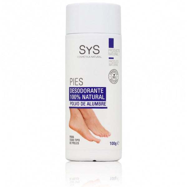 Desodorante para Pies de Polvo de Alumbre - 100 g. SYS Cosmética. Herbolario Salud Mediterranea