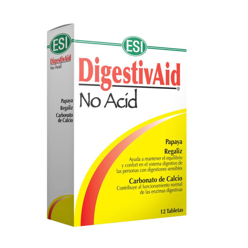 DigestivAid No Acid - 12 Tabletas. ESI. Herbolario Salud Mediterranea