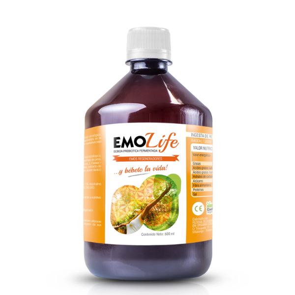 Emo Life Bebida Prebiótica de Fermentación Natural - 500 ml. Emo Organik