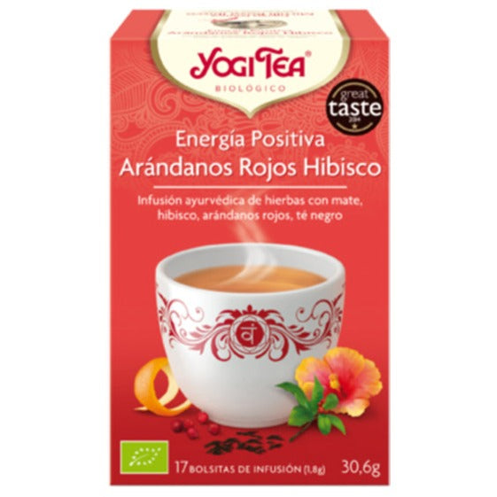 Energía Positiva. Arándanos Rojos Hibisco - 17 Filtros. Yogi Tea. Herbolario Salud Mediterranea