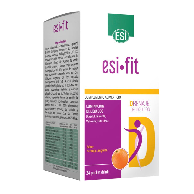 ESI•FIT Drenaje - 24 Pocket drink. ESI. Herbolario Salud Mediterranea