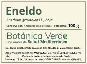 Eneldo en hoja. Planta en bolsa - 100 gr. Botánica Verde