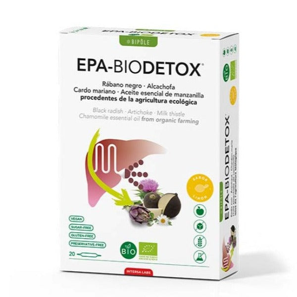 Bipole Epa Biodetox - 20 Ampollas. Intersa Labs. Herbolario Salud Mediterranea
