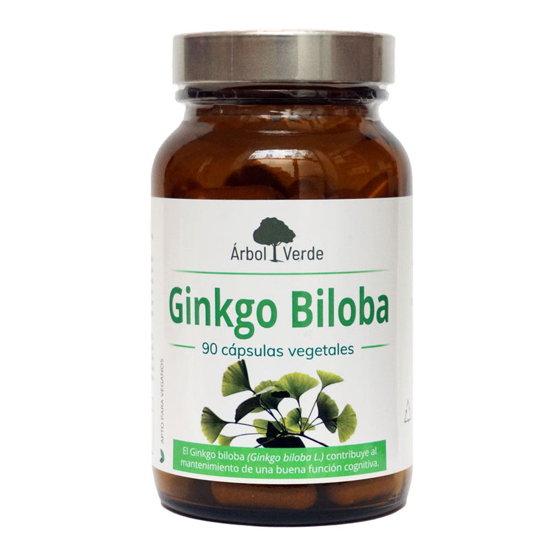 Ginkgo Biloba Estandarizado - 90 Cápsulas. Árbol Verde. Herbolario Salud Mediterranea